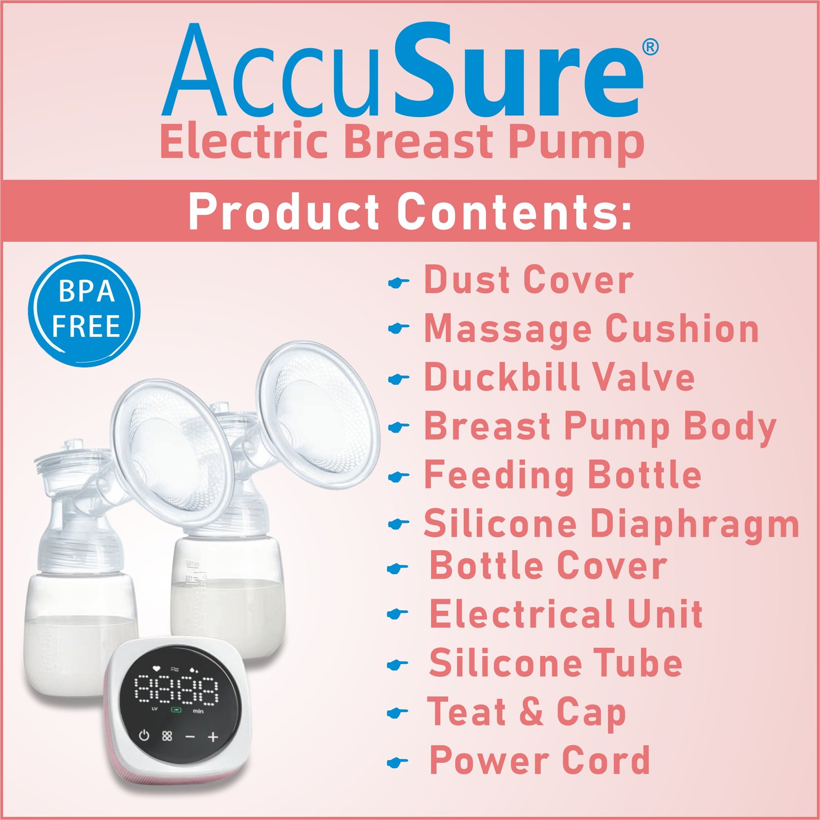 ACCUSURE ELECTRIC BREAST PUMP - Image 4
