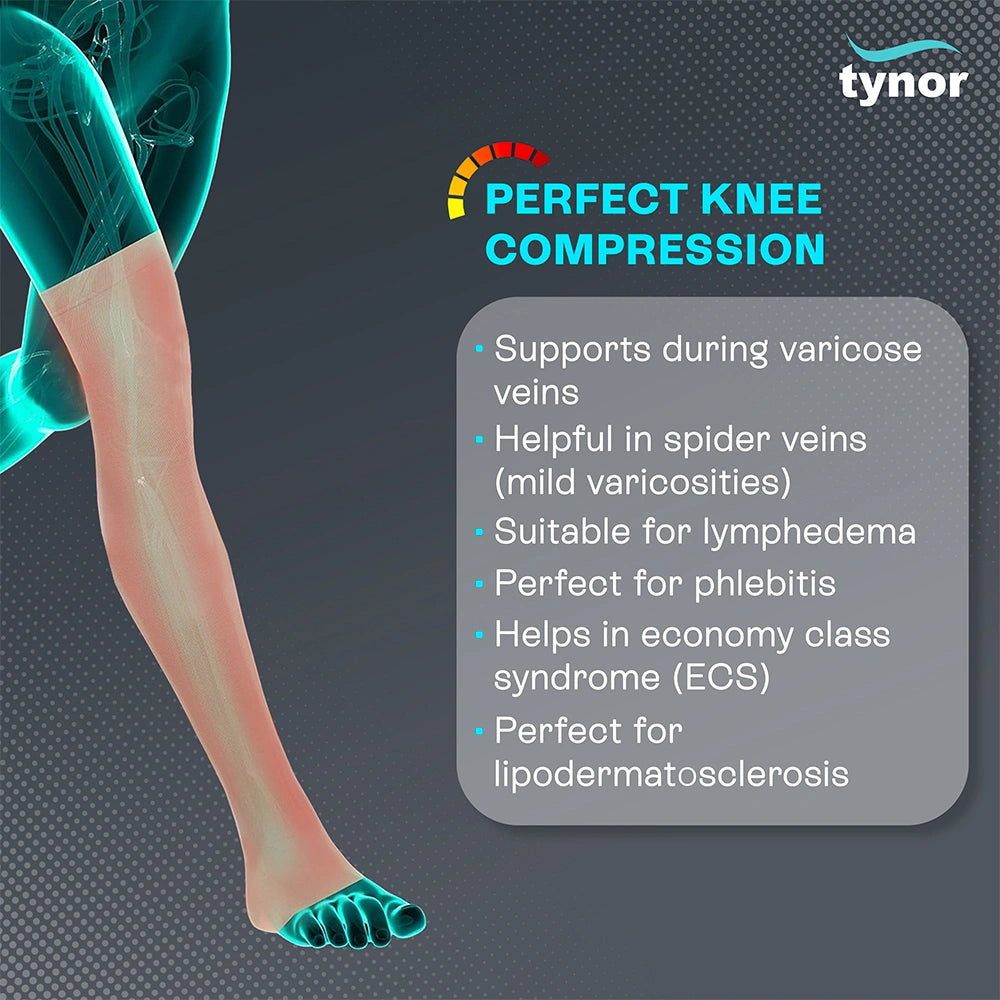 TYNOR MEDICAL COMPRESSION STOCKINGS THIGH HIGH - Image 4