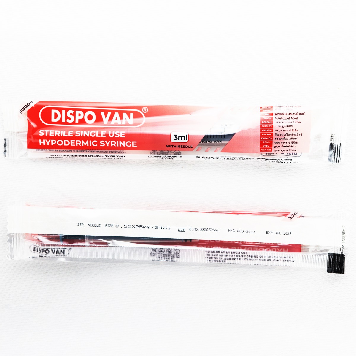 DISVO VAN HYPODERMIC SYRINGE 3ML - 100UNITS PACK - Image 2