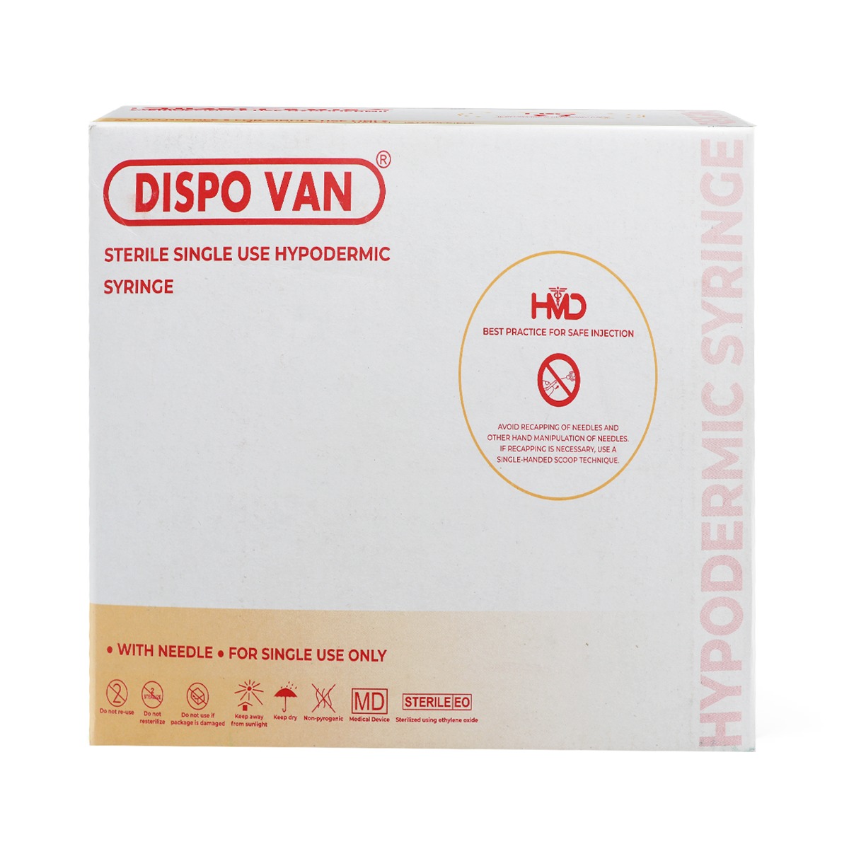 DISVO VAN HYPODERMIC SYRINGE 3ML - 100UNITS PACK