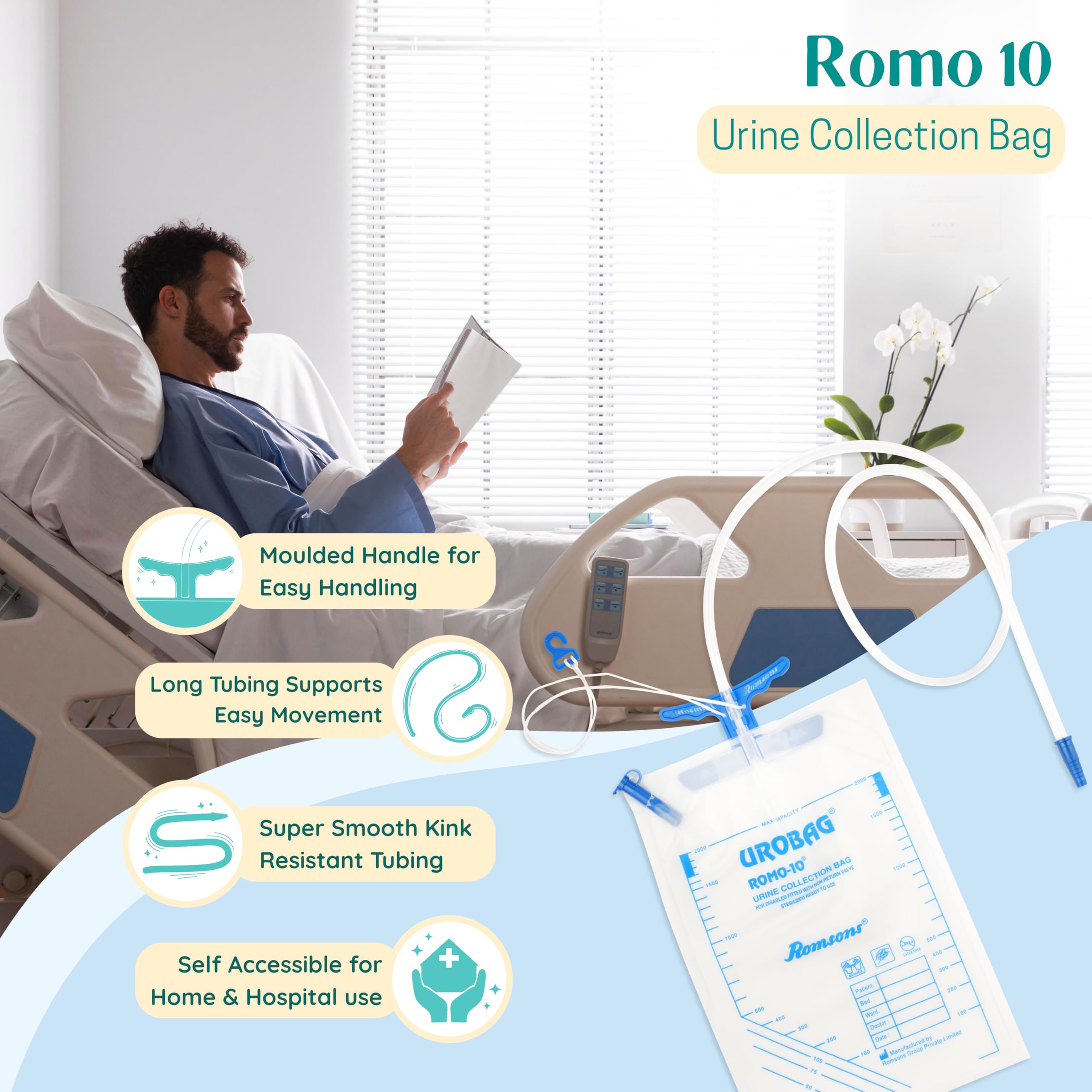 ROMSONS UROBAG URINE COLLECTION BAG - PACK OF 25BAGS - Image 3