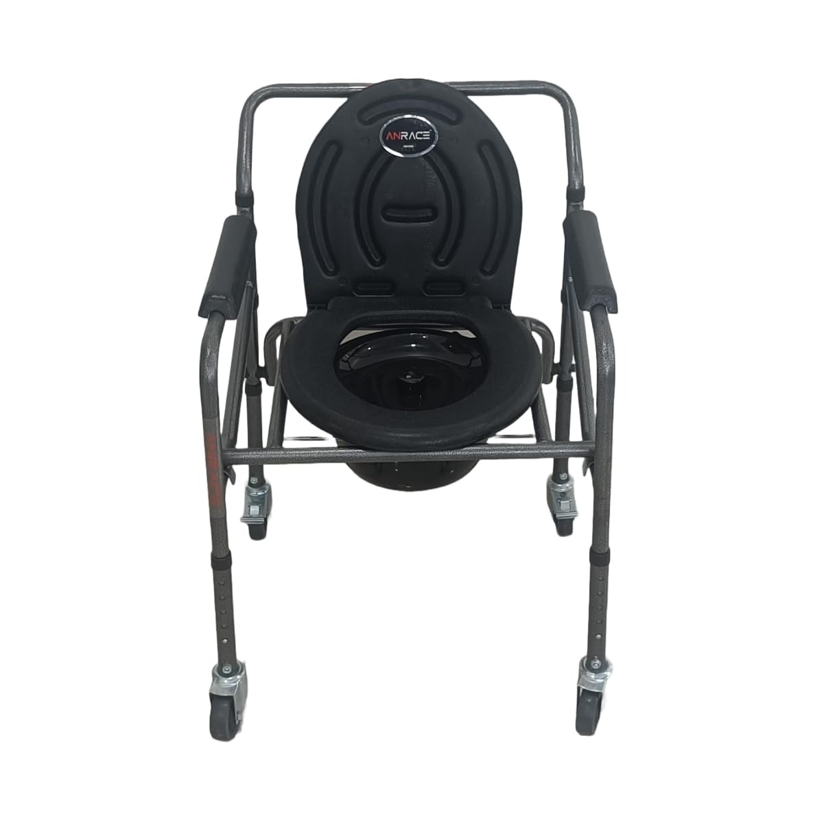 ANRACE HIEGHT ADJUSTABLE COMMODE CHAIR FOR DIABLED WITH WHEELS