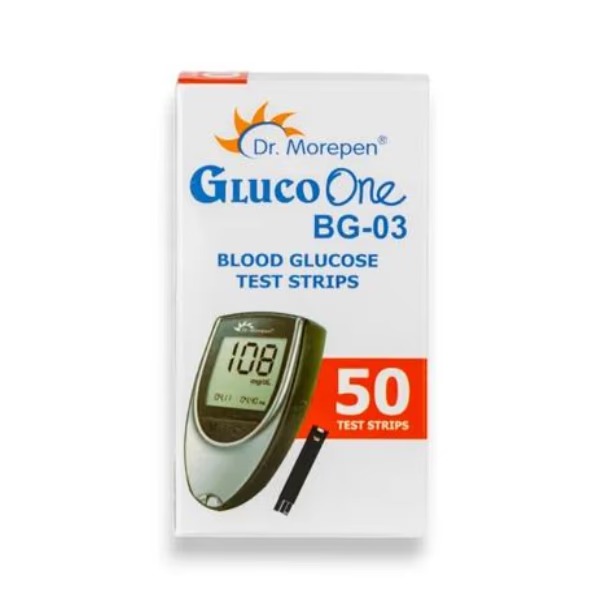 Dr. Morepen Gluco One Blood Glucose Test Strip | Bg-03 | 50 No'S