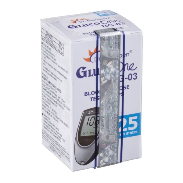 Dr. Morepen GlucoOne BG03 Blood Glucose Test Strips 25's - Image 4